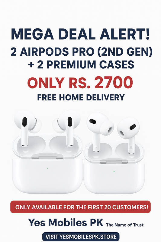 2 Apple AirPods Pro (2nd Generation) + 2 Premium Protective Cases !!